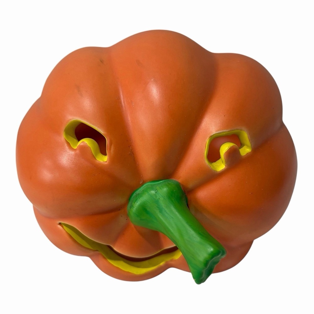 Department 56 Halloween Pumpkin Fun Face Candle Holder Decor Fall Vintage